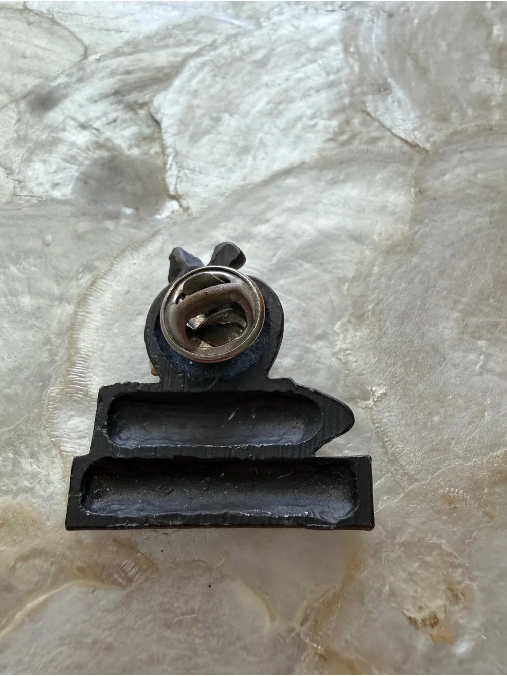 Vintage Teacher Brooch Pin Apple Crayon Ruler Pewter Tone School Educator 3”